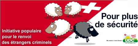Один из плакатов Schweizerische Volkspartei